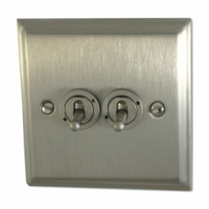 2G 2 Way Toggle (Mk) Satin Nickel T05.3410.SN