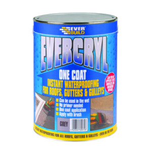 Everbuild Evercryl One Coat Roof Repair Compound 5 Kg - Clear, EVCCL5