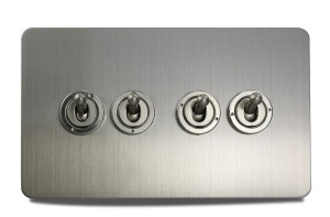4 Gang 2 Way Toggle Satin Nickel Y05.2430.SN