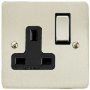 Single Socket Snbk Satin Nickel T05.840.SNBK