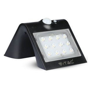 V-TAC VT8277 1.5W LED Solar Wall Light 4000K - Black Body