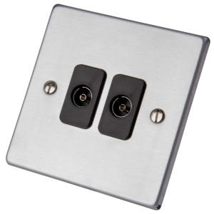 Twin Tv Non Isolated Satin Chorme R03.822.BK