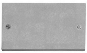 BC932 2G Double Brushed Chrome Electrical Flat Blank Plate