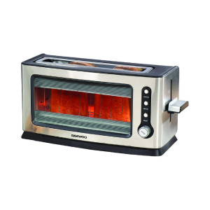 DAEWOO GLASSTOAST High Quality 1500w Glass Toaster Auto Shut Off System