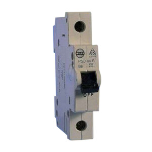 Wylex 6A Single Pole MCB - "D" Type