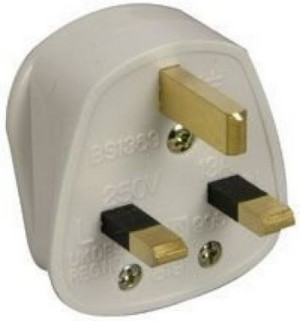 Plug Top With 3A Fuse - White