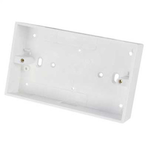 MSSB222WH Conduit and Trunking 2G Entry Switch Or Socket Box Soft Pattress 44mm