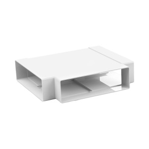 VERPLAS FDT100 System 100 Pipe Ducting Equal T Piece Connector White 110mm x 54mm