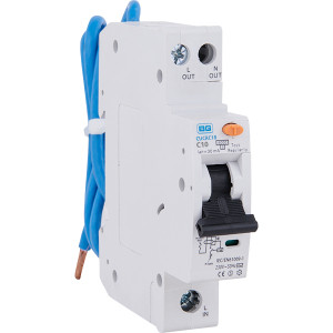 BG CUCRC10 Compact Single Pole Type C RCBO Circuit Breaker-10 A