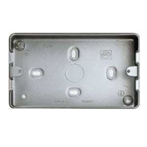 MK Electric Flush Mounting Surface Box Metal for 6 - 8 Gang Module Grid K8893ALM