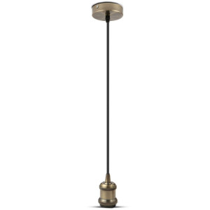 V-TAC VT3843 High Quality Metal Pendant Light E27 Holder - Bronze (VT-7555)