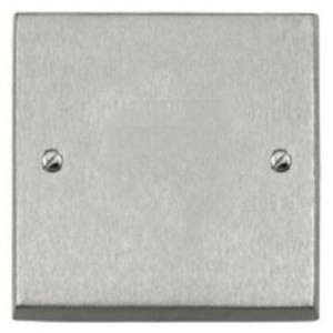 BC931 2G Single Brushed Chrome Electrical Flat Blank Plate