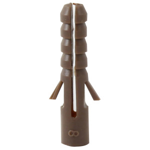 MAXIFIX 240132 8MM Brown Plastic Wall Plugs 100PC