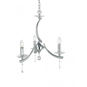 Firstlight Iris 3 light fitting in chrome with crystal