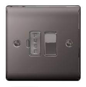 BG Nexus NBN50 Metal Black Nickel Fused Connection Unit 13A Rocker Switched