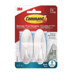Command 17081B Shower/Bathroom Hooks Medium