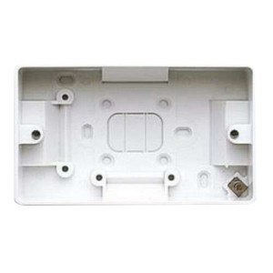 MK Electric Moulded Surface Box White 87 x 148mm 2-Gang 40mm Deep 45amp K2172WHI
