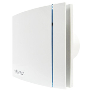 Envirovent SILDES100T 4" Square Front Face Silent Design Fan - Adjustable Run-on Timer