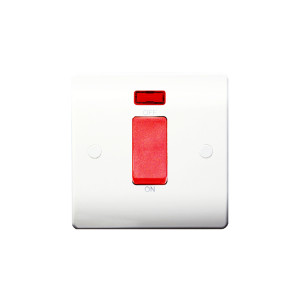 Thrion SL45CSN 45A Slimline Cooker 1 Gang Double Pole Switch Neon Indicator