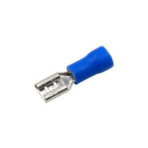 RONBAR FPTB6.3 High-Quality 6.3mm Insulated Female Push On Terminal Copper Blue