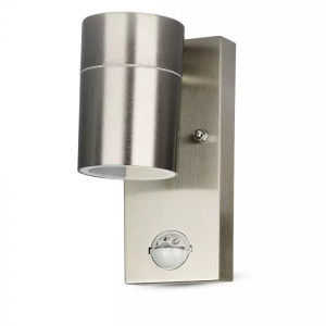 V-TAC VT7502 Stainless Steel body GU10 1 Way Wall Fitting With PIR Sensor IP44