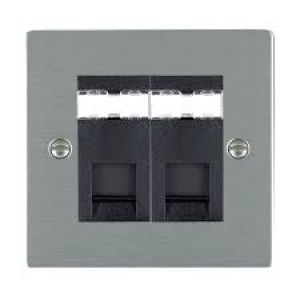 2G Rj45 Satin Nickel R05.692.BK-RJ45