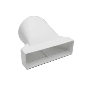 VERPLAS FDMADA204 Ducting 204mm x 60mm Short Male Round To Rectangular Adapter 204mm