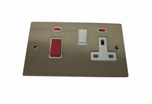 45A Cooker & 13A Socket 1962 Satin Nickel R05.862.W