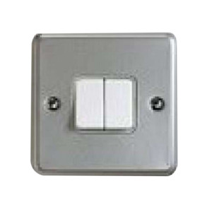 MK Electric 2 Gang Switch Single Pole Two Way With Base Knockout K3592ALM