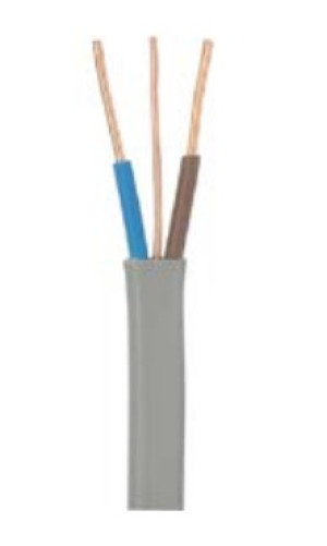 TE6-10 Flat Cable Wire Wiring House Twin & Earth Cable Grey