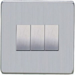3G 2W 10A Switch Satin Chrome Y33.220.SC