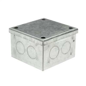 CED ADA332GA 3" x 3" x 2" Galvanised Steel Adaptable Box with 8 Knockouts