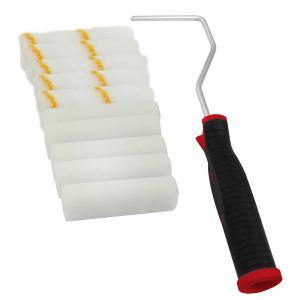 Dekton DT95858 11 PC Mini Roller Set With Roller Frame, Medium Pile & Gloss Rollers
