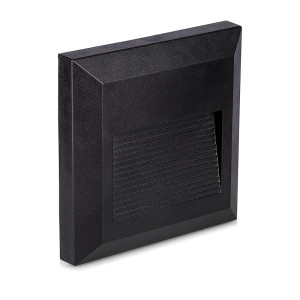V-TAC VT211323 Outdoor/Indoor Led Step Light 3000k Black Body Square 2W (VT-1152)