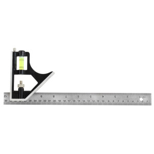 DEKTON DT55310 12 Inch Adjustable Combination Square 300mm Spirit Level