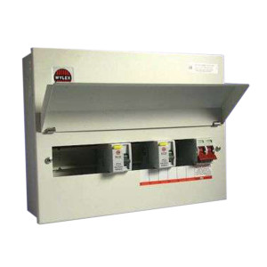 Wylex NMRS10SSLMHI Metal Amendment 3 Consumer Unit 10 Way 17th Edition High Integrity