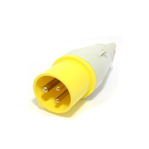 IP163YELL Indoor or Outdoor Industrial 3 Pin 16A Electrical Plug Socket 110v IP44