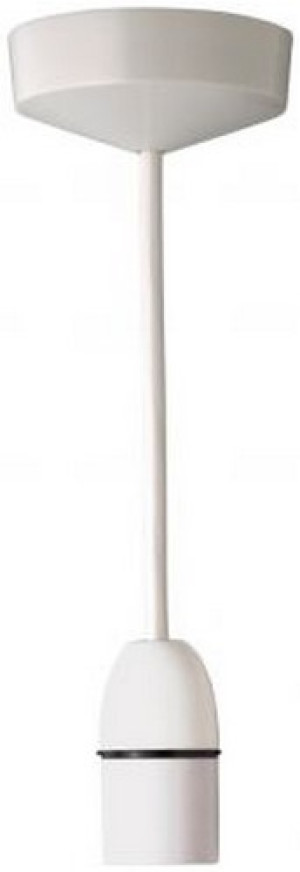 Mk Electric Pendant Set Hanging Ceiling Light White 6 Amp 230mm K1189WHI