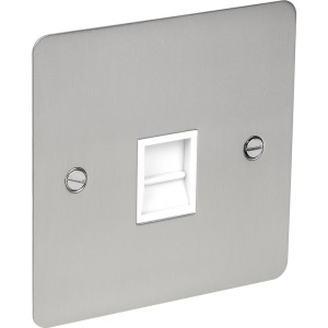 Telecom Socket Master Satin Chorme R03.867.W-M