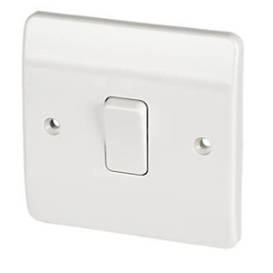 THRION SLSW1G1W High-Quality 6A Slimline Wall 10Ax Switches 1 Gang 1 Way White