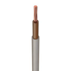 6181Y 16.0mm2 Brown Meter Tail, 87 Amps, 1m