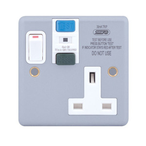 Selectric ABMSKTSW1GRCD 1 Gang 13A RCD Protected Socket DP Switched Passive/Latching
