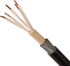6945X 10.0mm2 Black 5 Core SWA Armoured Cable, 73 Amps, 100m
