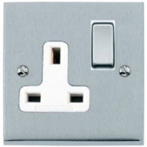 Single 13A Socket Satin Chorme R03.840.SCW
