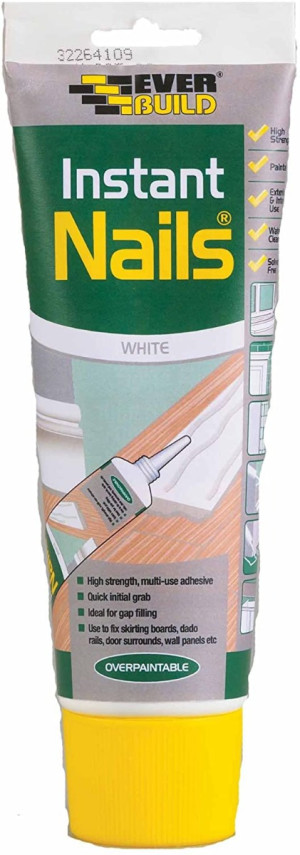 Everbuild Instant Nails High Strength Adhesive - White - 200 ml