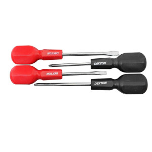 Dekton DT65280 4PC Flat & Phillips Cabinet Handle Screwdriver