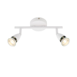 Saxby SAX43282 Lighting Amalfi Two Lights Round Halogen Spotlight White