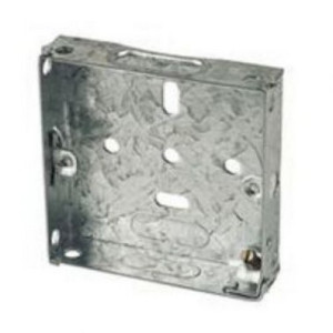 Appleby MB116 16mm Single Switch Galvanised Metal Mounted Back Box - 1 Gang