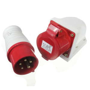 SHAYLA IP165RED Industrial Power Connector IP44 Waterproof Plug 16A 5 Pin 415V