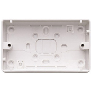 MK MKK2183WHI Logic Plus 2 Gang 32mm White Plastic Surface Back Box